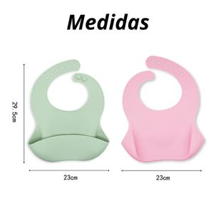 Babero Impermeable Para Bebes De Silicona Lavable