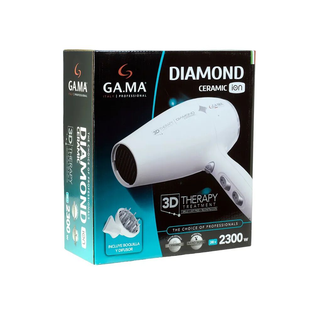 Secador Gama Diamond Ion 3d Therapy Ceramic Ion Nano Silver Blanco 2300w image number 5.0