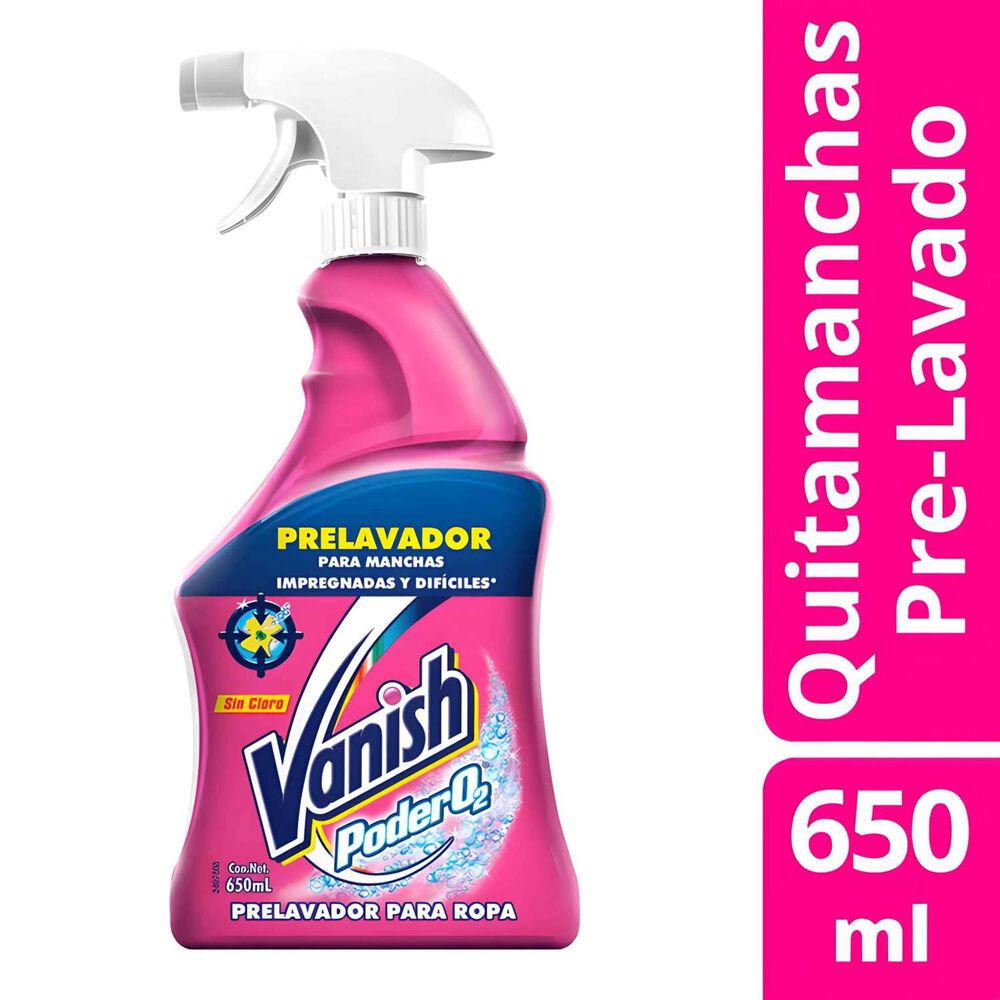 Quitamanchas Pretratado Poder O2 Rosa 650ml - Vanish image number 0.0