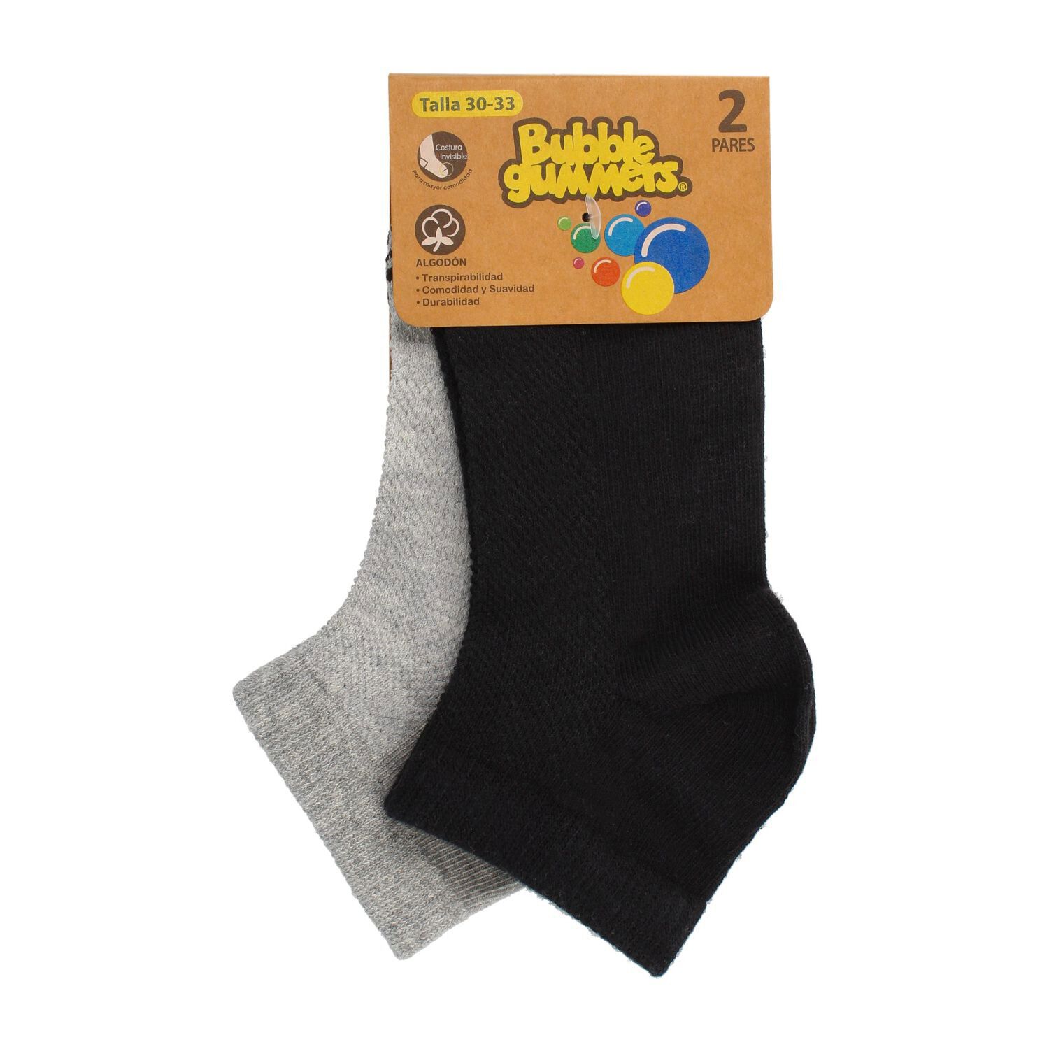 Calcetines Infantiles Bubblegummers Greyblack Multicolor image number 0.0