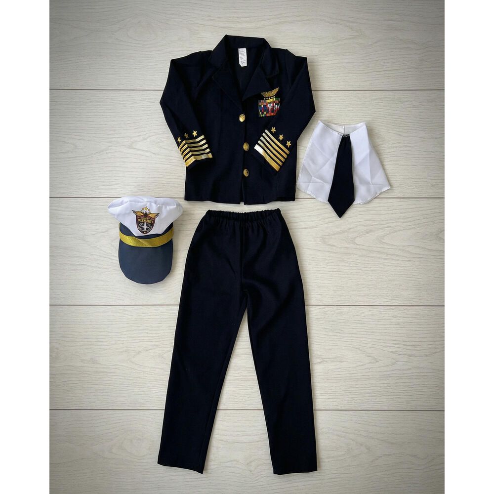 Disfraz Capit&aacute;n Naval Infantil Con Chaqueta, Gorra Y Pantal&oacute;n Para Carnaval, Halloween, Teatro Y Fiesta Tem&aacute;tica image number 3.0