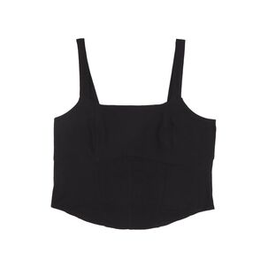 Polera Crop Sin Mangas Pretina En Curva Mujer Rolly Go