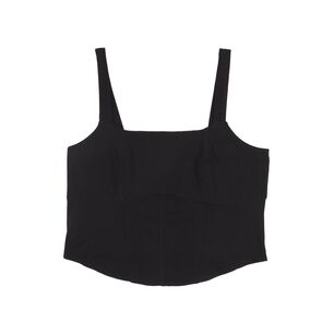 Polera Crop Sin Mangas Pretina En Curva Mujer Rolly Go