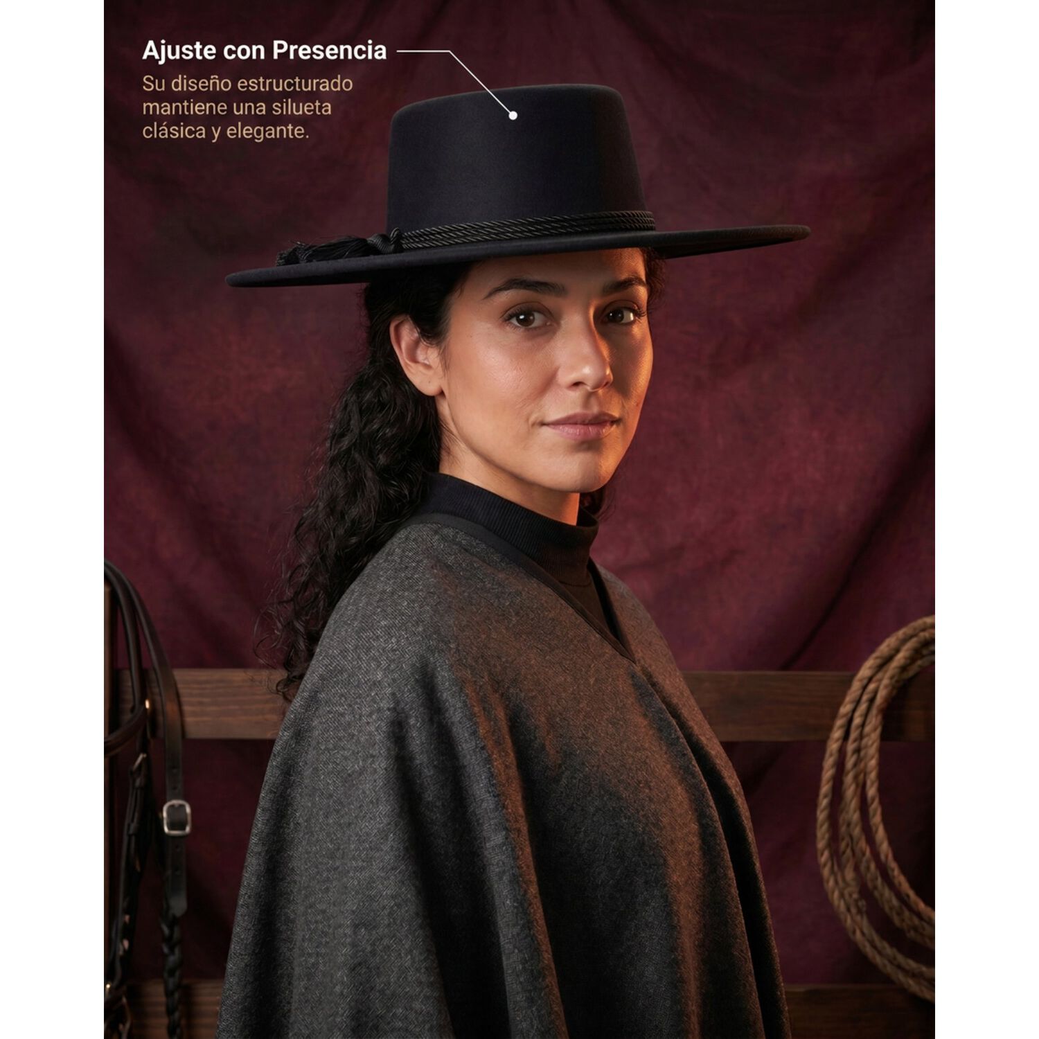 Sombrero Huaso Elegante Adulto Fiestas Patrias image number 17.0