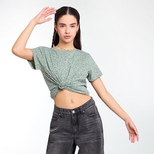 Polera Mico Print Manga Corta Cuello Redondo Mujer Freedom