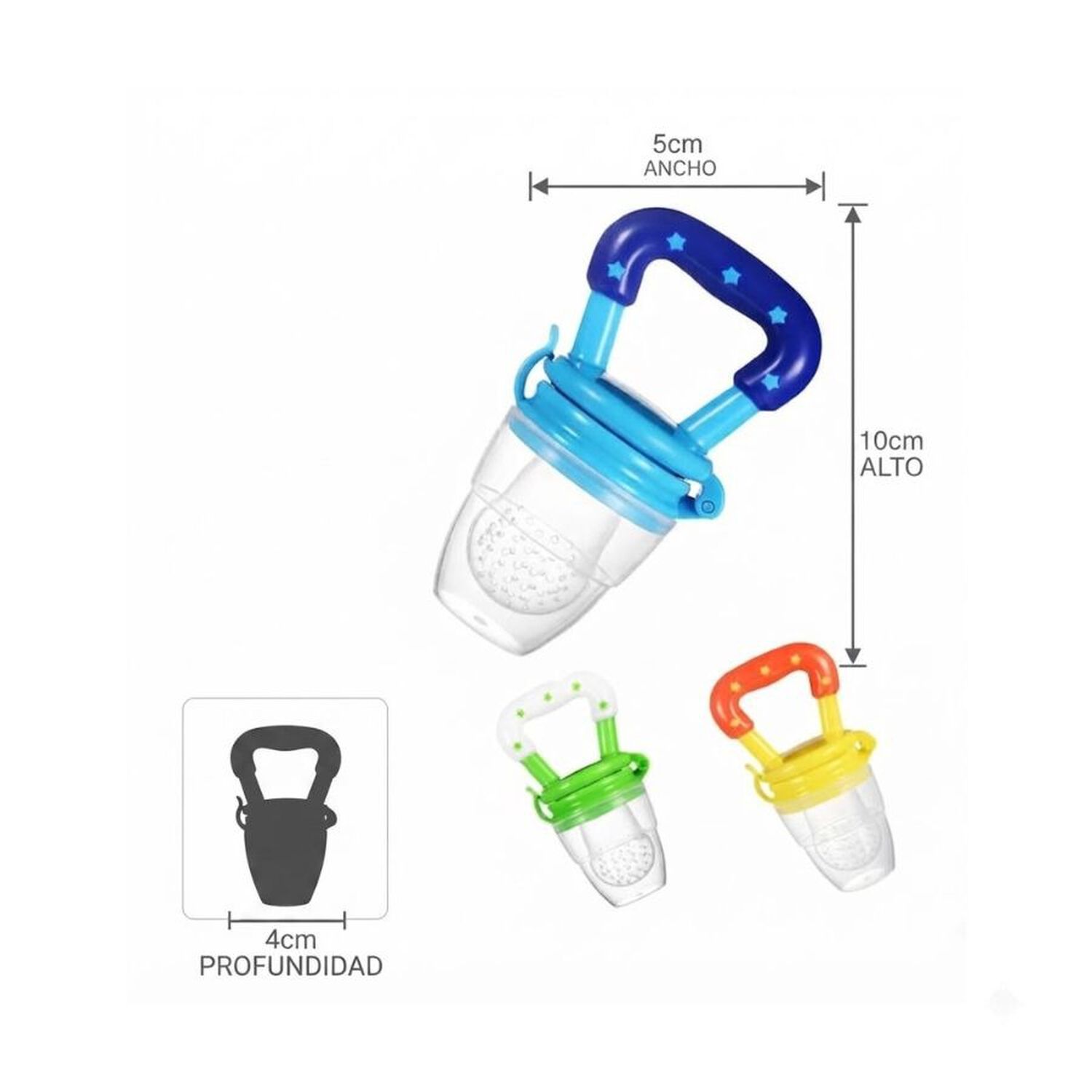 Chupon Para Fruta Alimentador Bebe Silicona Pack 4 image number 3.0