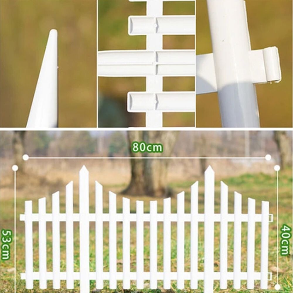 Valla De Jardín Con Borde Blanco Pack 4 Resistente 80x53cm image number 2.0