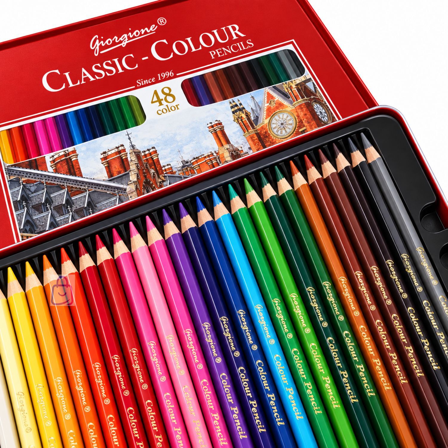 L&aacute;pices De Colores 48 Caja Met&aacute;lica Con Dorado - Ps image number 2.0