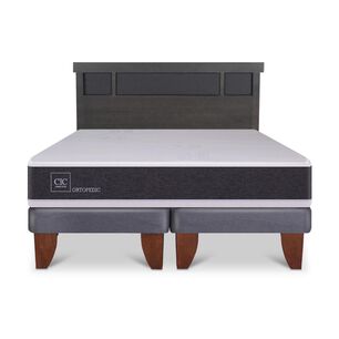 Cama Europea Cic Ortopedic / 2 Plazas / Base Dividida + Respaldo