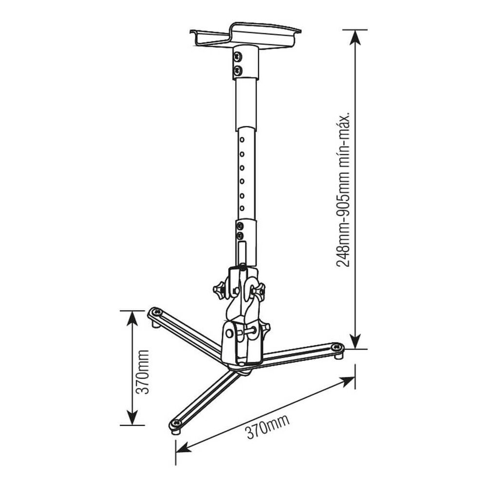 Soporte Para Proyector Techo O Pared Con Brazo 90.5cm Negro - Brasforma image number 5.0