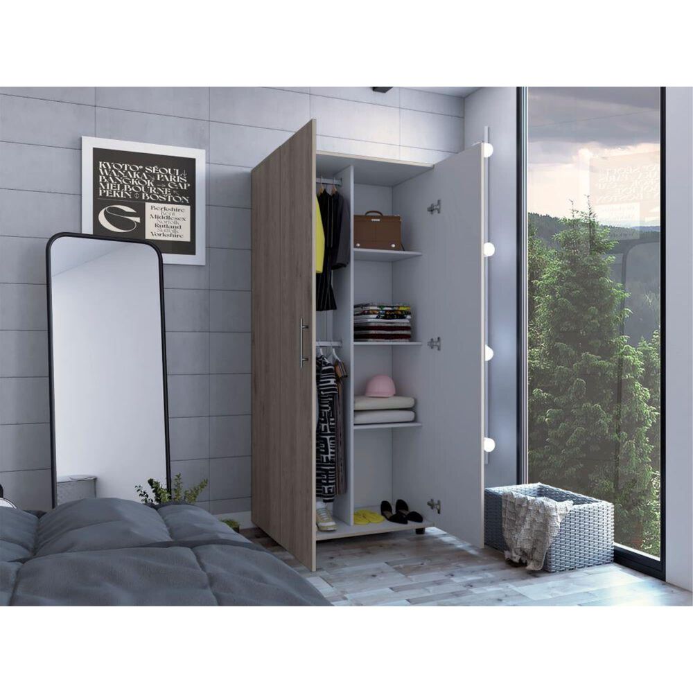 Closet 2 Puertas Fm-021g - Gris Claro image number 5.0