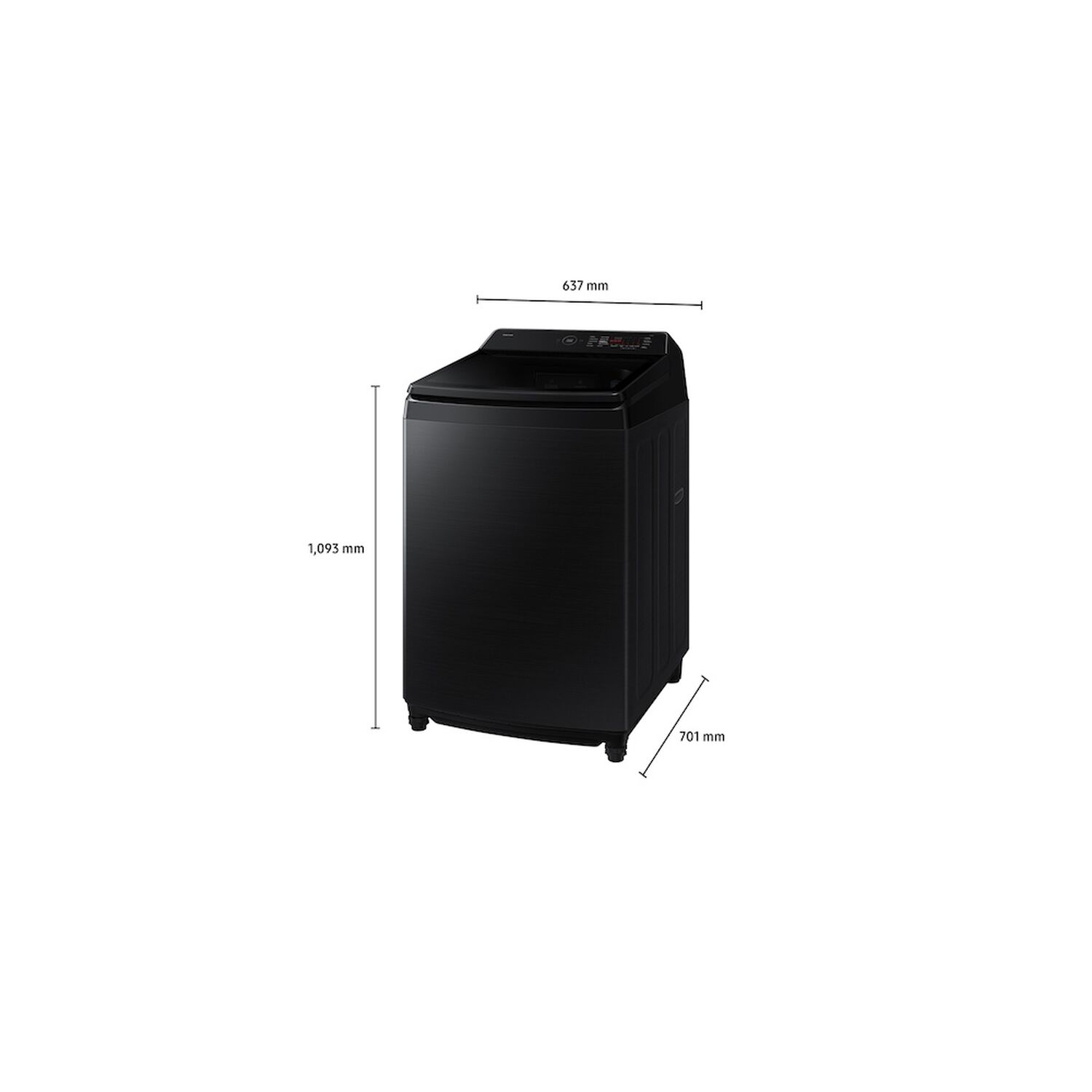 21kg Lavadora De Carga Superior Con Ai Wash Black image number 2.0