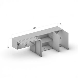 Mueble De Cocina Aereo Perola Vekkahome 4 Puertas Blanco/caf&eacute;
