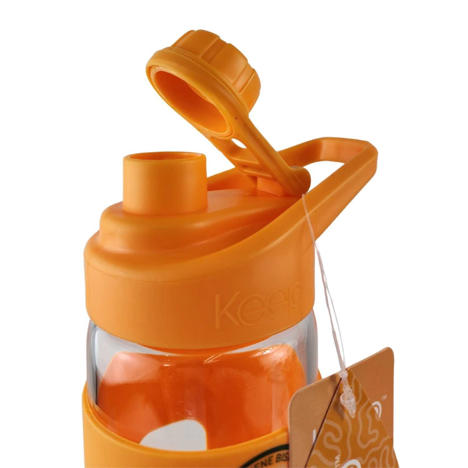 Botella Keep 470ml Vidrio Protector Agua Deportes Outdoor Naranja image number 4.0