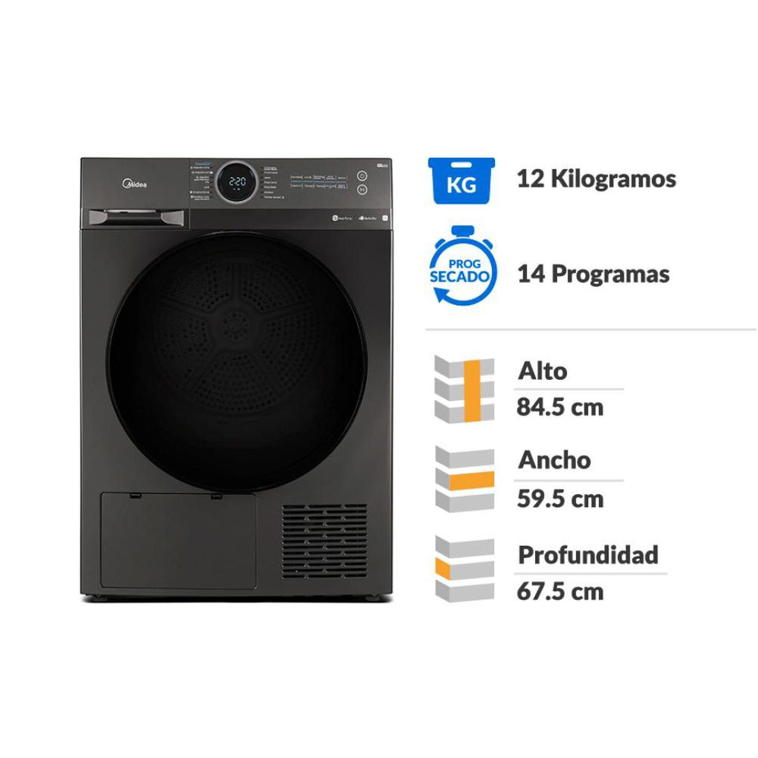 Secadora Midea MD200H120T / 12 Kg image number 1.0