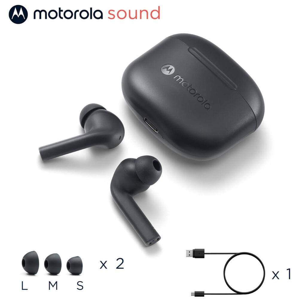 Audifonos Bluetooth Tw Ipx4 Recargables Moto Buds 065 Negro image number 4.0