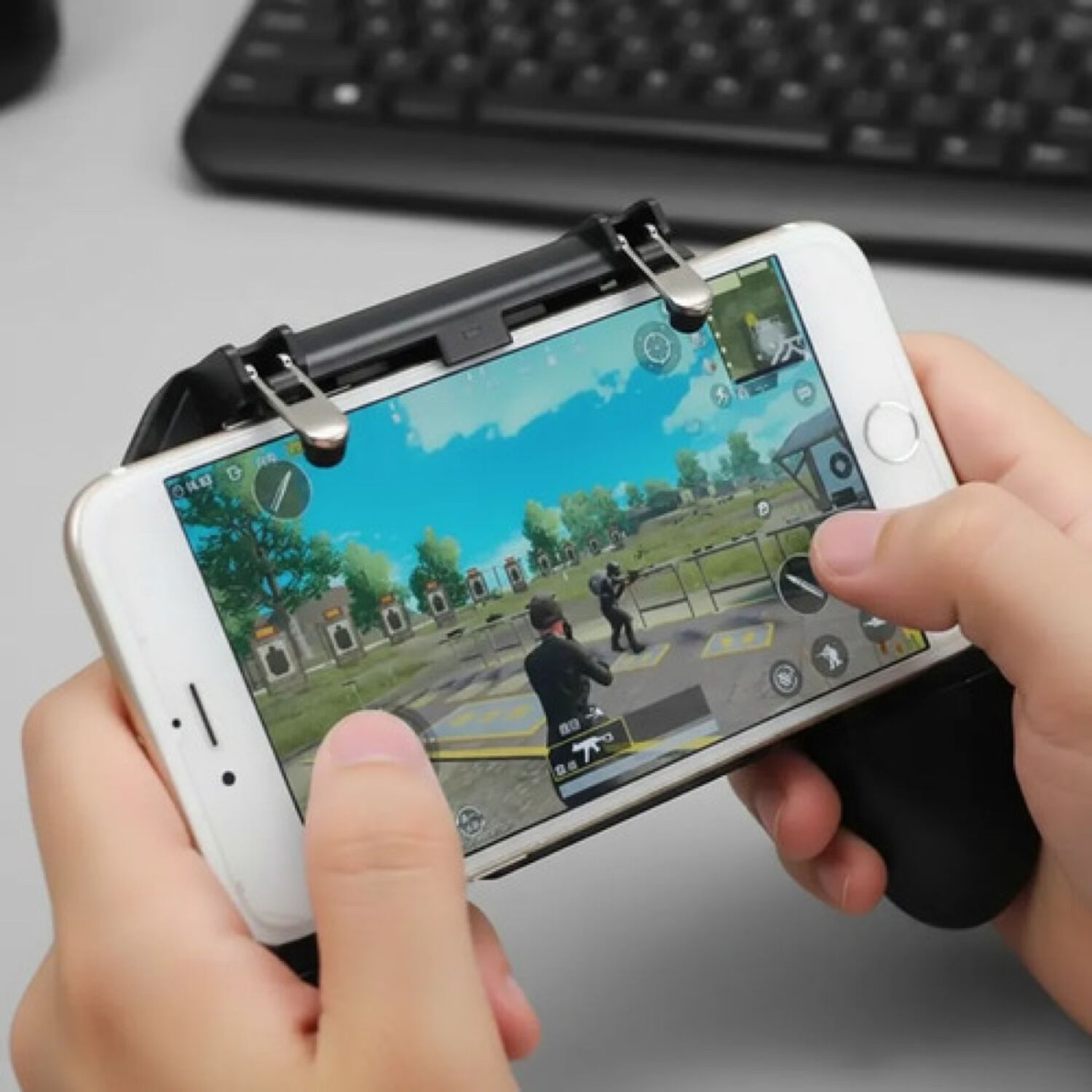 Gamepad Gatillos Joystick Para Android Y Iphone Negro image number 5.0