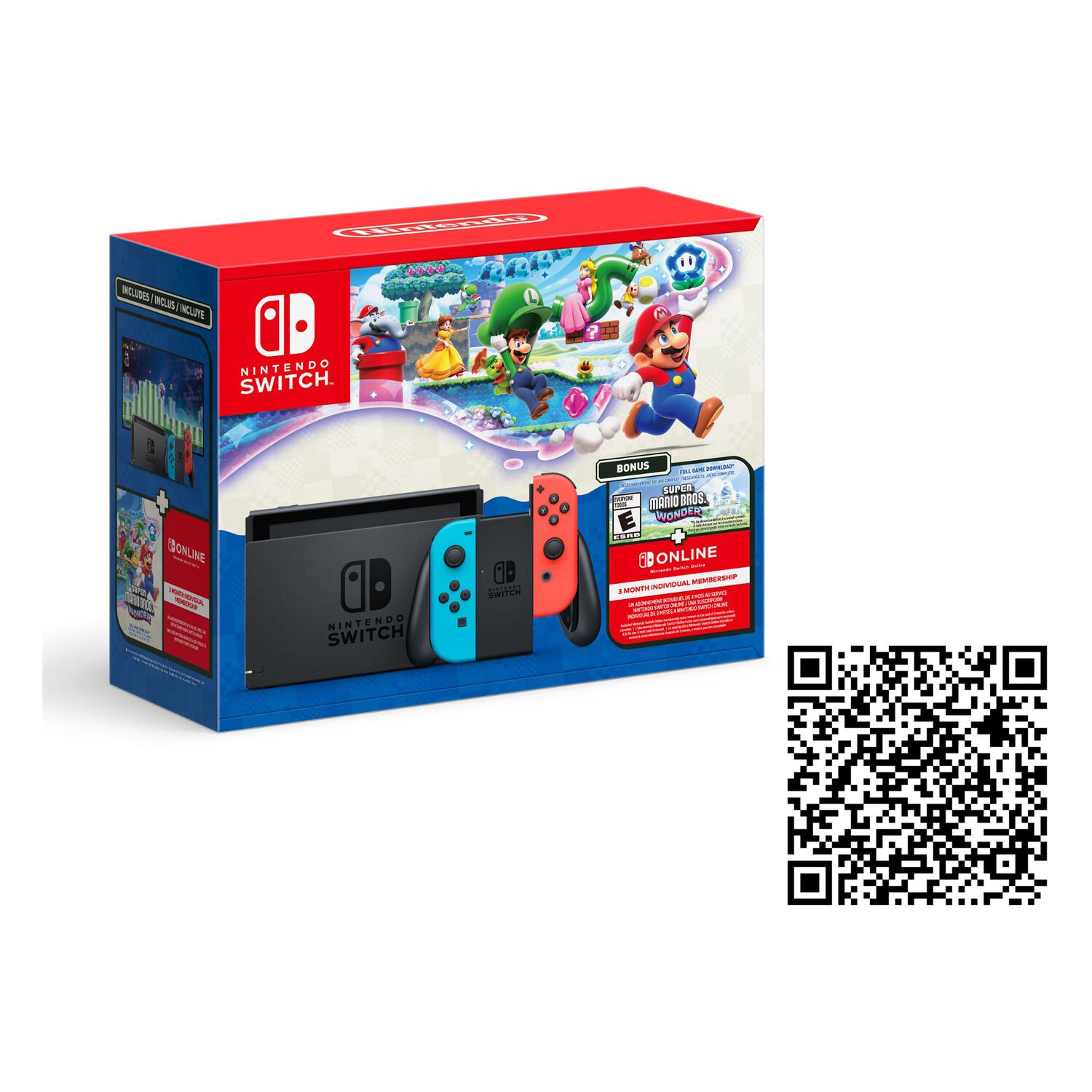 Consola Nintendo Switch 1.1 Neon + Super Mario Bros Wonder + 3 Meses NSO image number 7.0