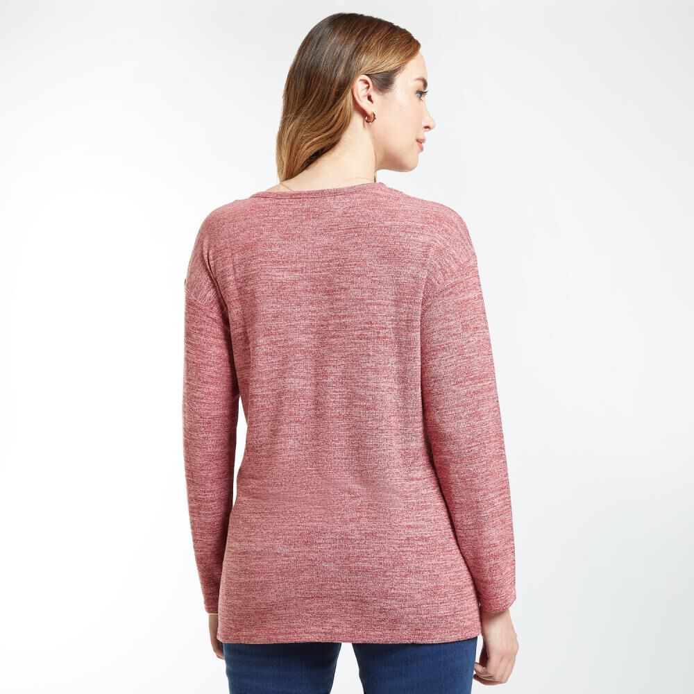 Sweater Liso Básico Regular Cuello Redondo Mujer Geeps image number 3.0