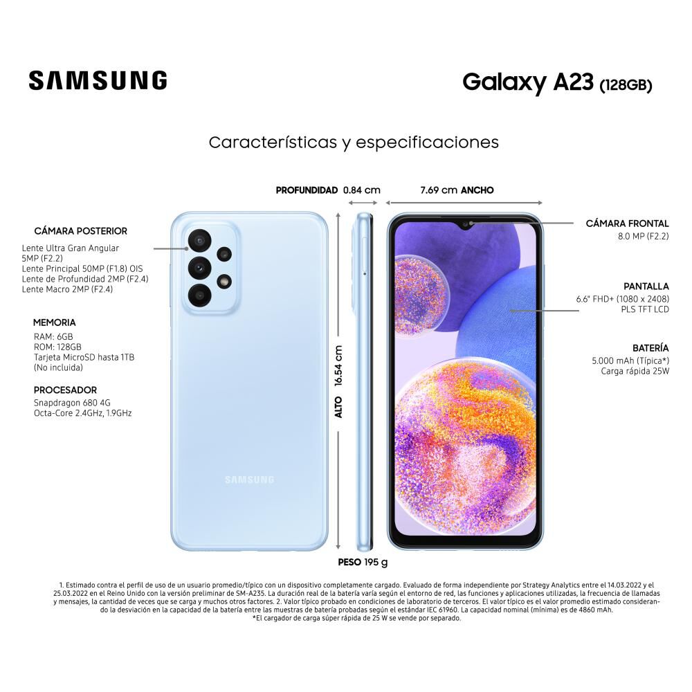 Smartphone Samsung Galaxy A23 / 128 GB / Liberado image number 1.0