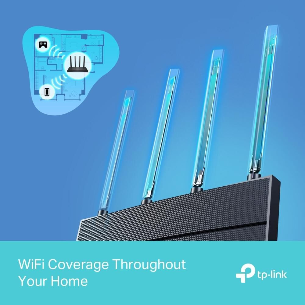 Router Tp-link Archer Ax12 Ax1500 Wi-fi 6 Negro image number 3.0