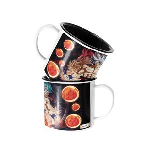Taza Enlozada Lechera Goku Ultra Instinto Dominado