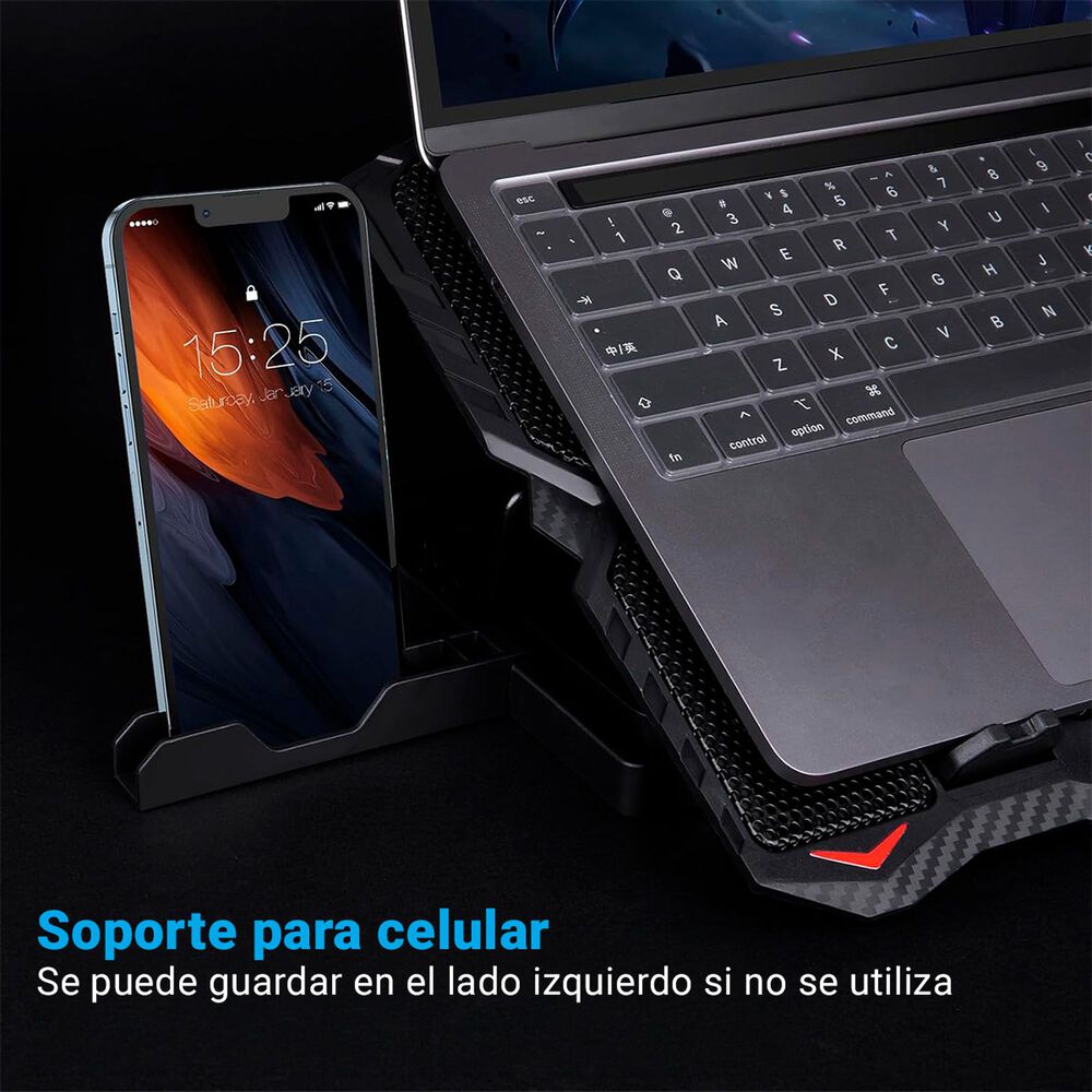 Base Cooler Para Notebook Kolke 15,6' Control 6 Ventiladores image number 7.0