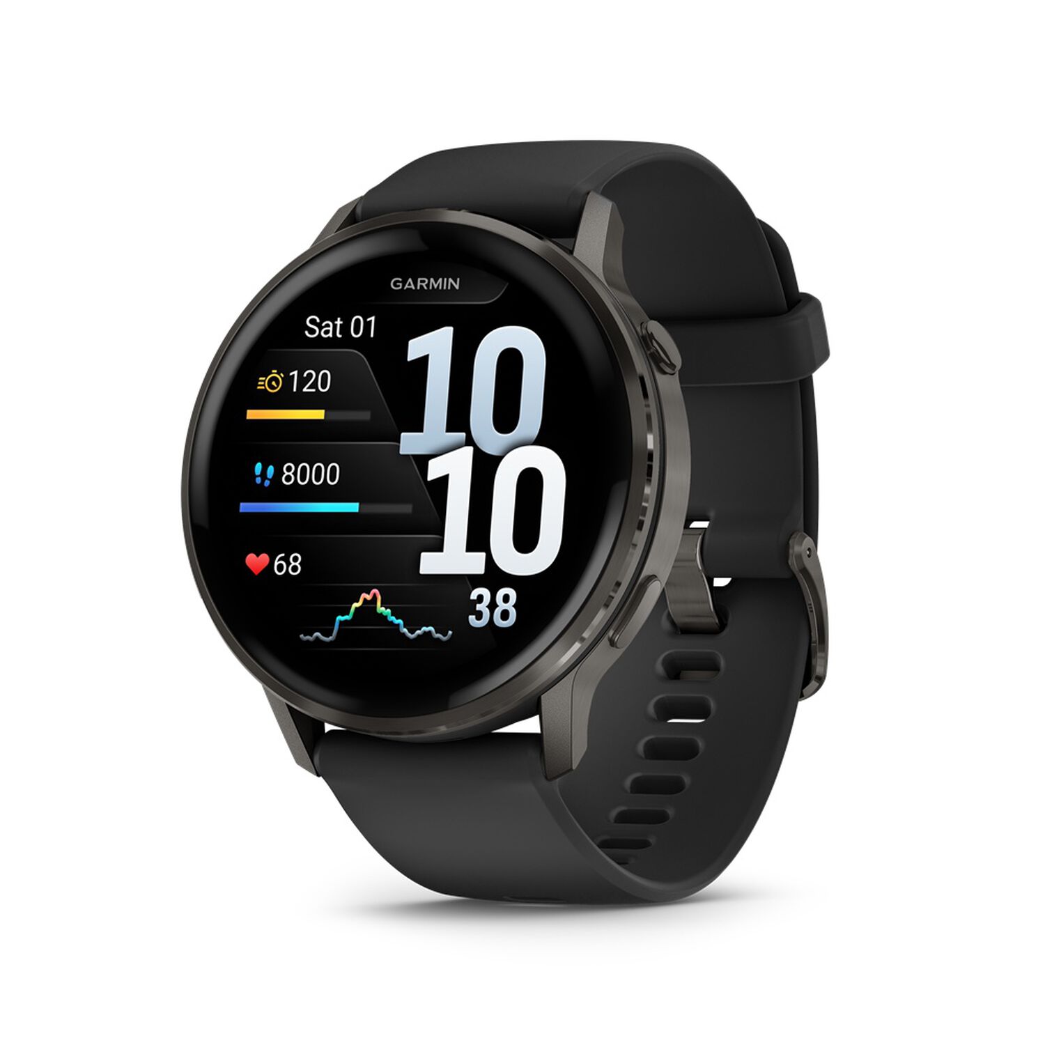 Venu 4 (45mm), Gps, Wi-fi, Black W/ Slate + Black, Garmin image number 0.0
