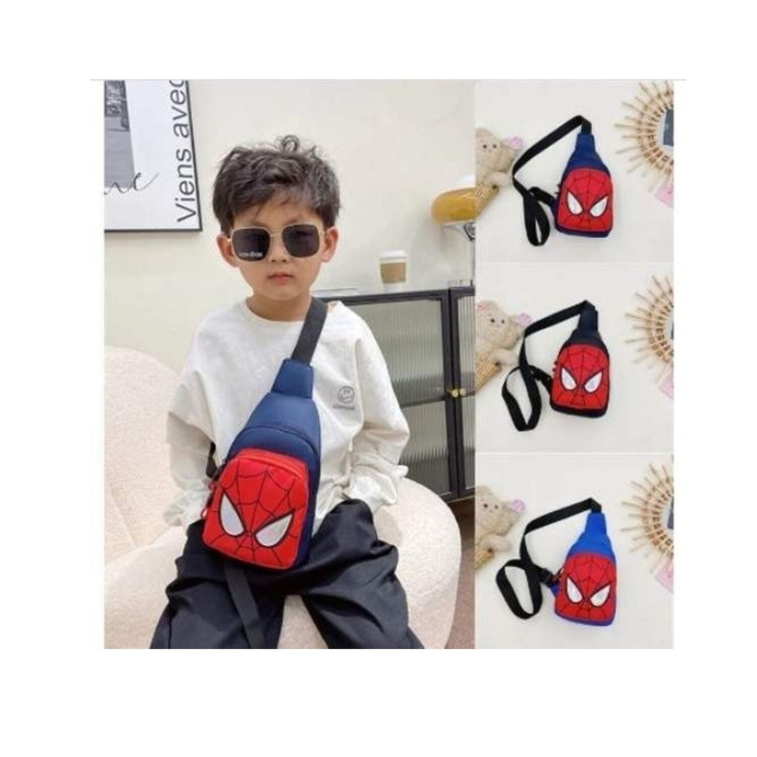 Bolso Mochila Spiderman Ni&ntilde;os Cruzado image number 2.0