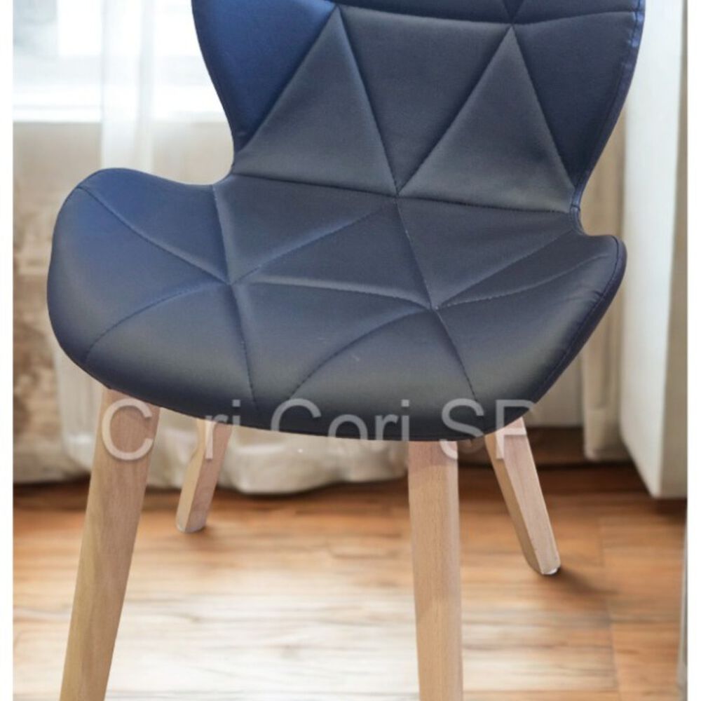 Comedor Mesa Eames Blanca 100cm + 4 Sillas Mariposas Wood Negro image number 3.0