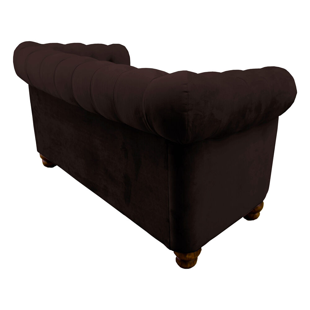 Sofa Florencia 3 Cuerpos Tela Velvet Chocolate image number 2.0