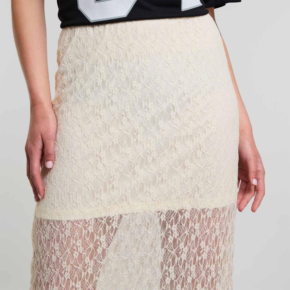Falda Larga Encaje Tiro Medio Mujer Rolly Go image number 4.0