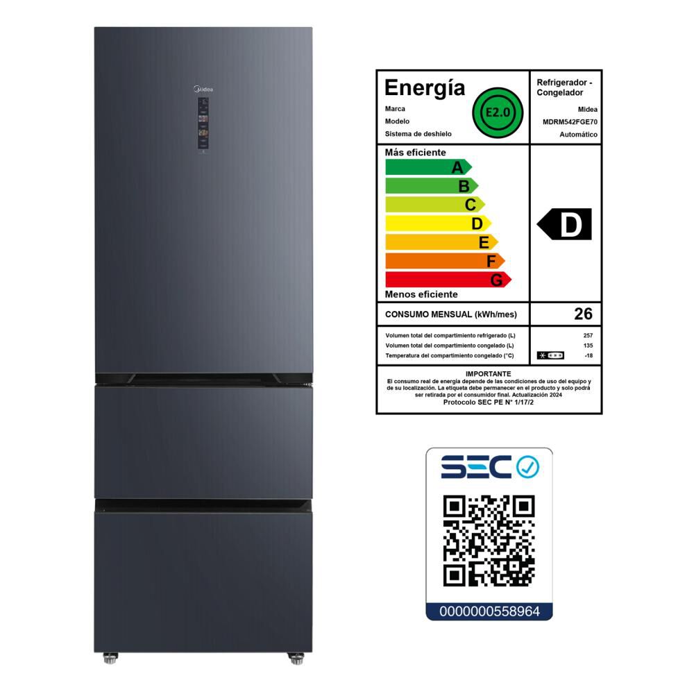 Refrigerador French Door Midea MDRM542FGE70 / No Frost / 392 Litros / image number 6.0