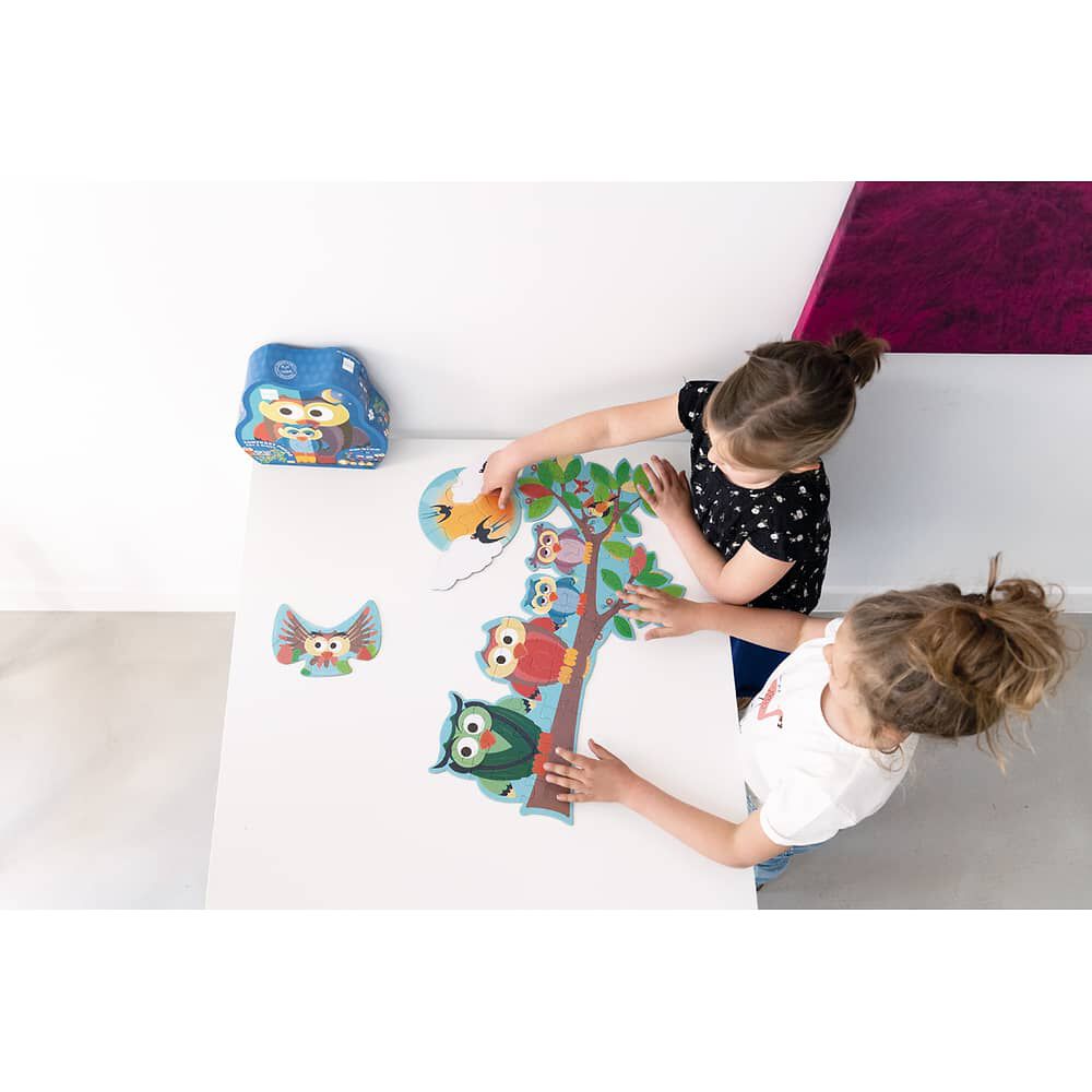 Puzzle 39pcs Doble Con Forma Buho Scratch Europe image number 6.0