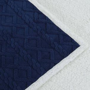 Frazada Andes Jacquard Sherpa Azul 2 Plaza