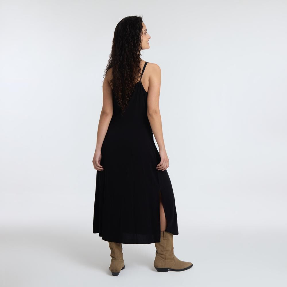 Vestido Largo Animal Print Sin Mangas Cuello V Mujer Freedom image number 3.0