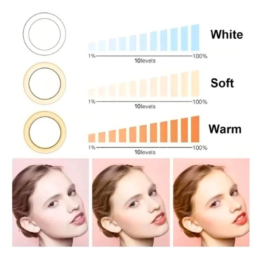 Anillo Aro Luz Led Con Tr&iacute;pode image number 6.0