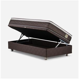 Cama Ba&uacute;l Rosen New Style 4 Plus / 1 Plaza / Base Normal + Set De Maderas