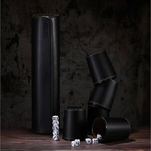 Set De 5 Cachos Cuero Pu Dados