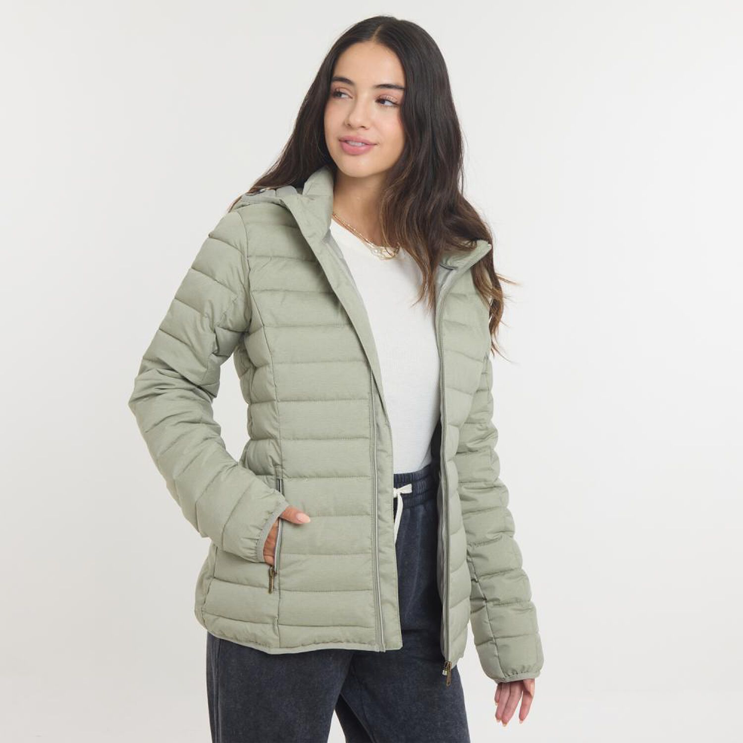 Parka Regular Cuello Alto Con Capucha Mujer Ocean Pacific image number 2.0