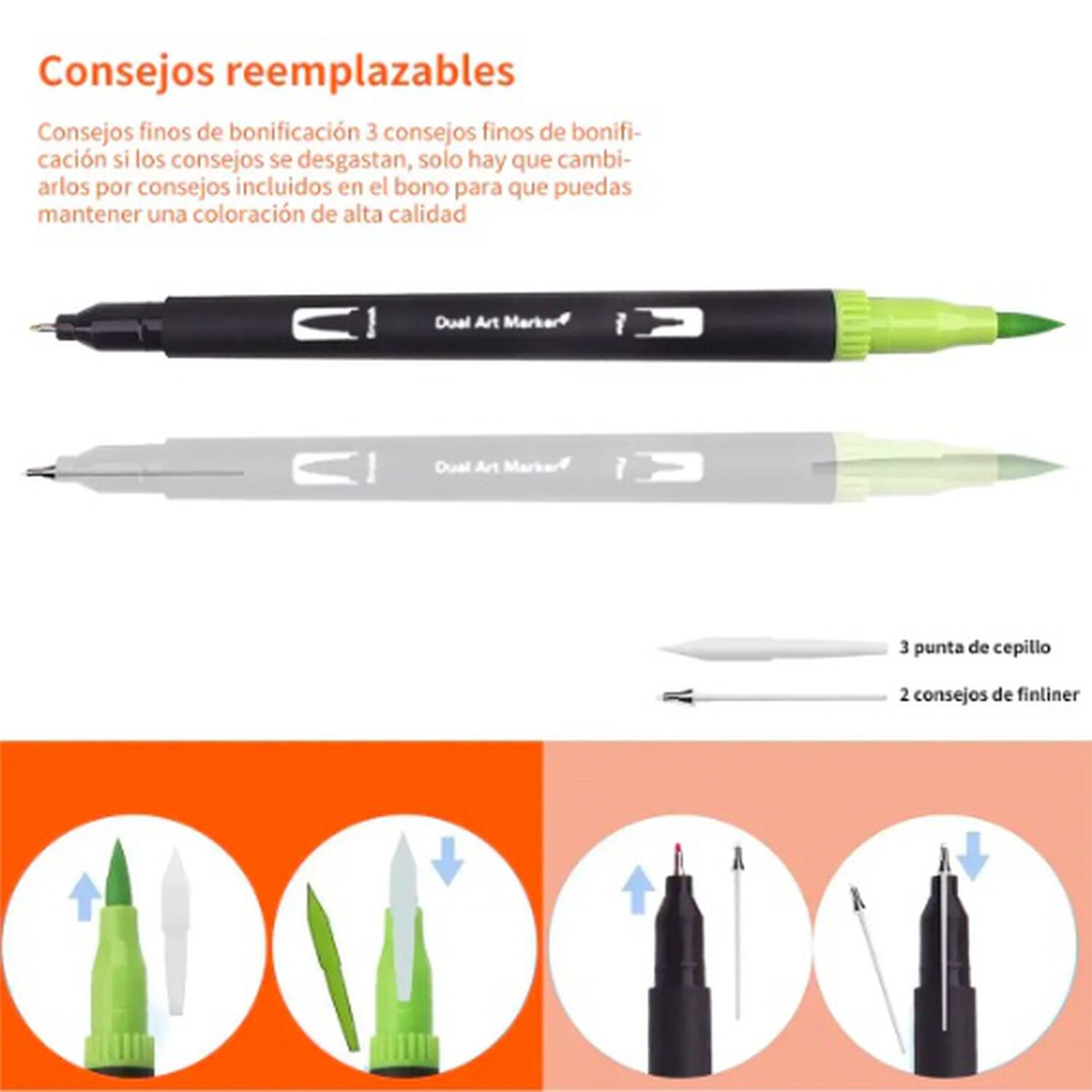 72 Colores Marcadores Plumones image number 3.0