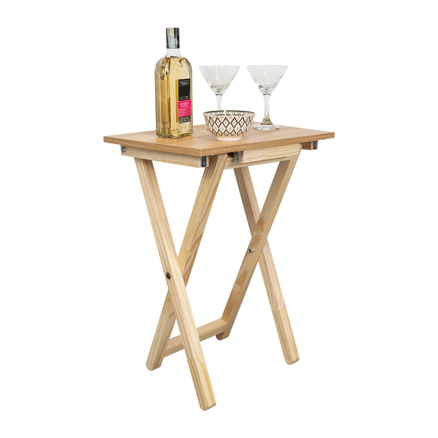 Mesa Plegable 65,7x47,9x35 Cm Cafe Claro image number 7.0