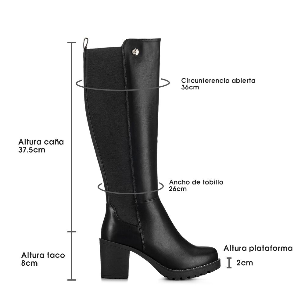 Bota Negro Casual Mujer Weide Zs53 image number 5.0