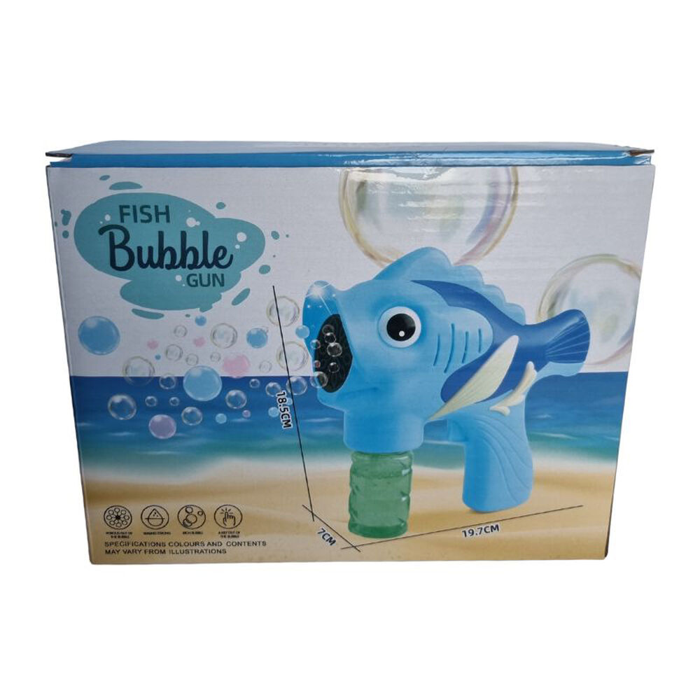 Pistola Lanza Burbujas Pez Juguete Aire Libre Ni&ntilde;os +liquido image number 3.0