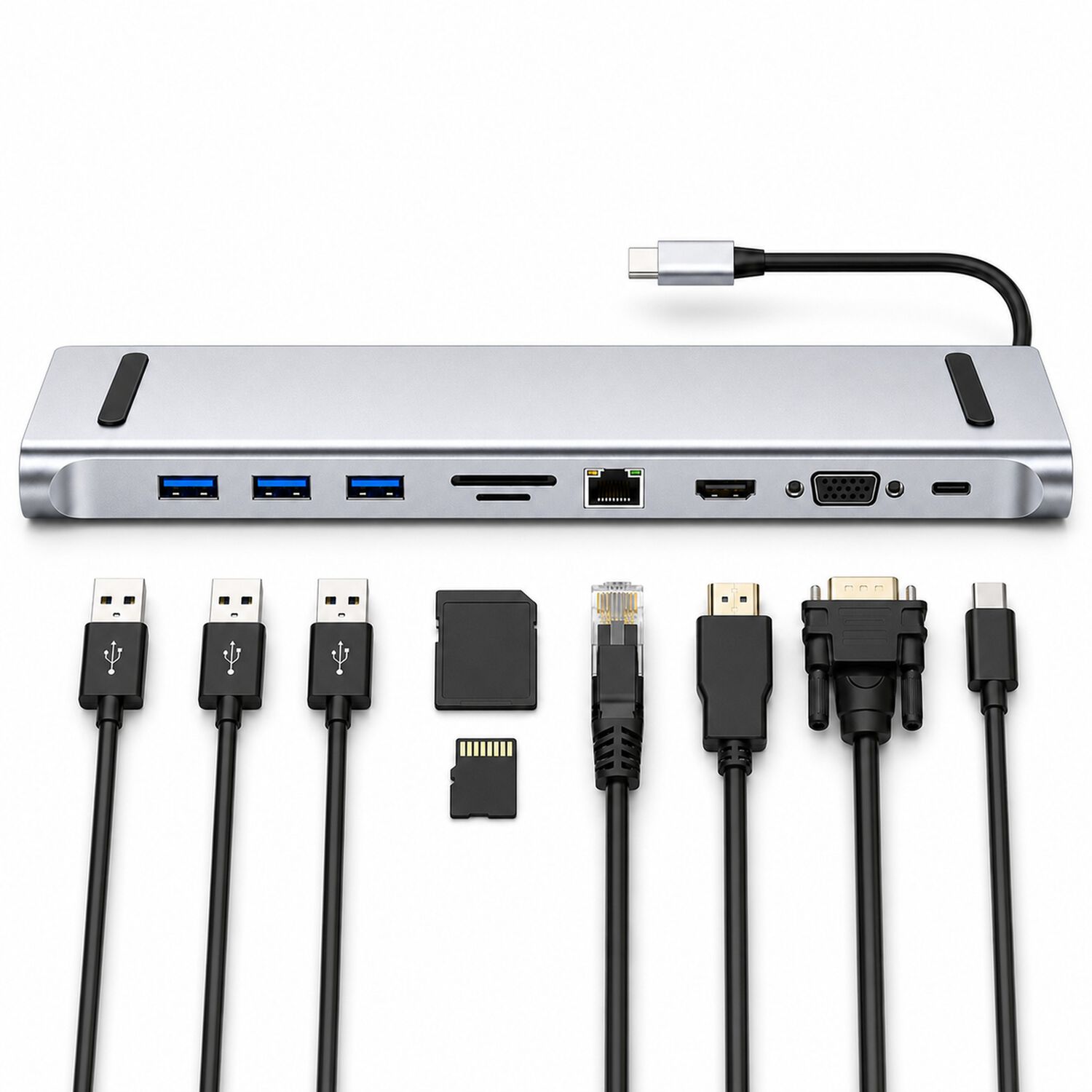 Hub Multipuerto Type-c (10en1) Profesional Pd60w 4k Gigabyte image number 2.0