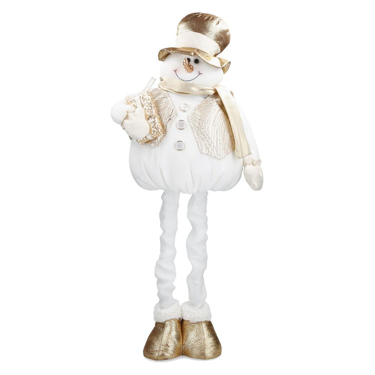 Adorno De Navidad Casaideal Snowman Dorado image number 2.0