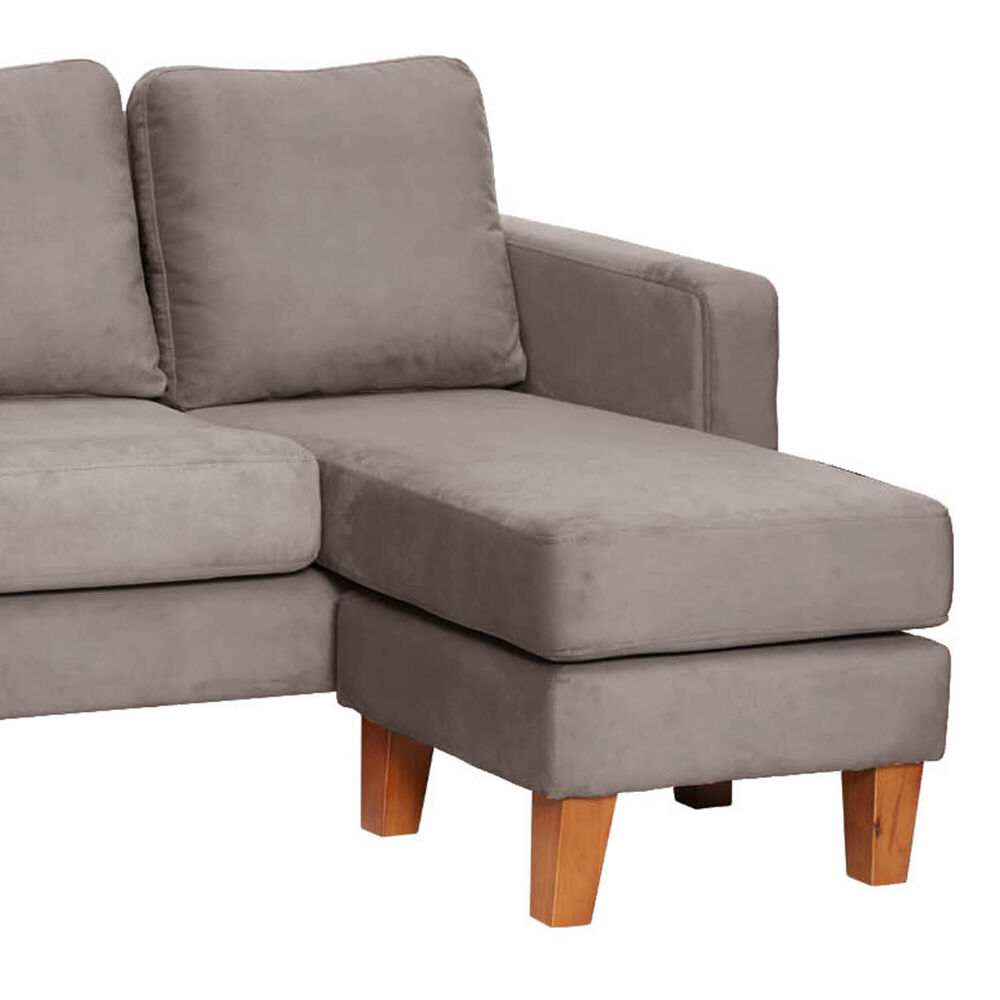 Seccional Venecia Intercambiable Tela Velvet Gris image number 4.0