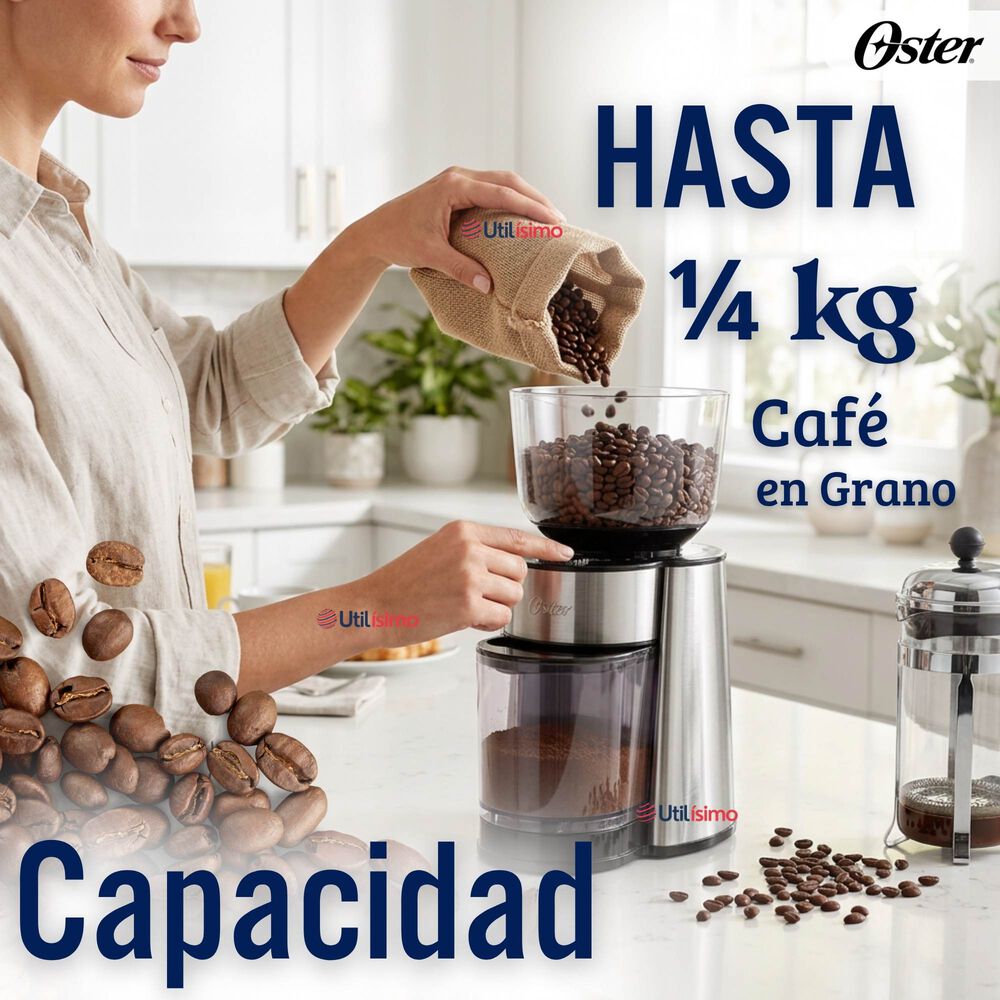 Oster Molinillo De Caf&eacute;, Accesorio, Con 18 Ajustes De Grosor, Incluye Accesorios, Bvstbmh23 image number 5.0