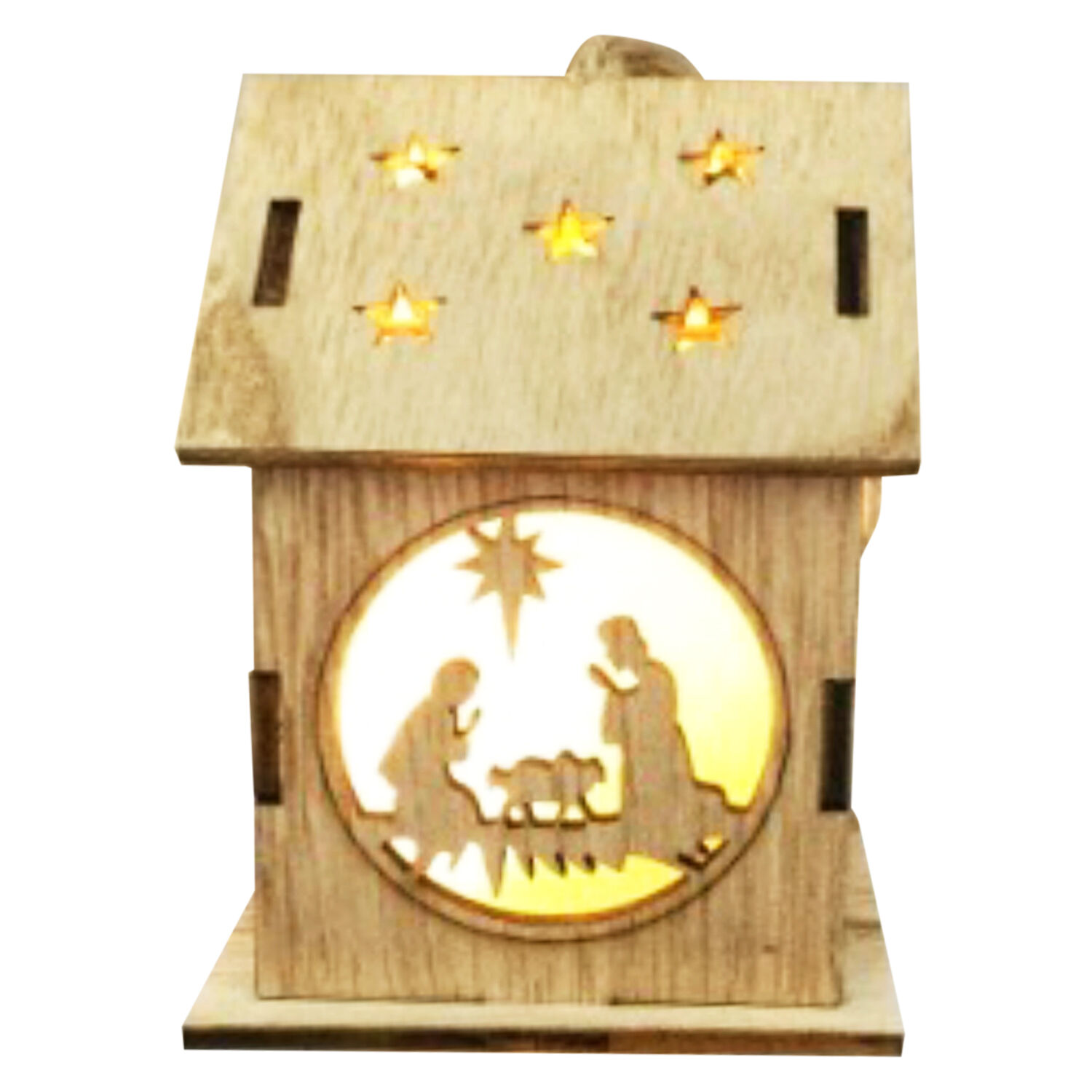 Adorno Casa Madera Con Luz Big Party image number 0.0