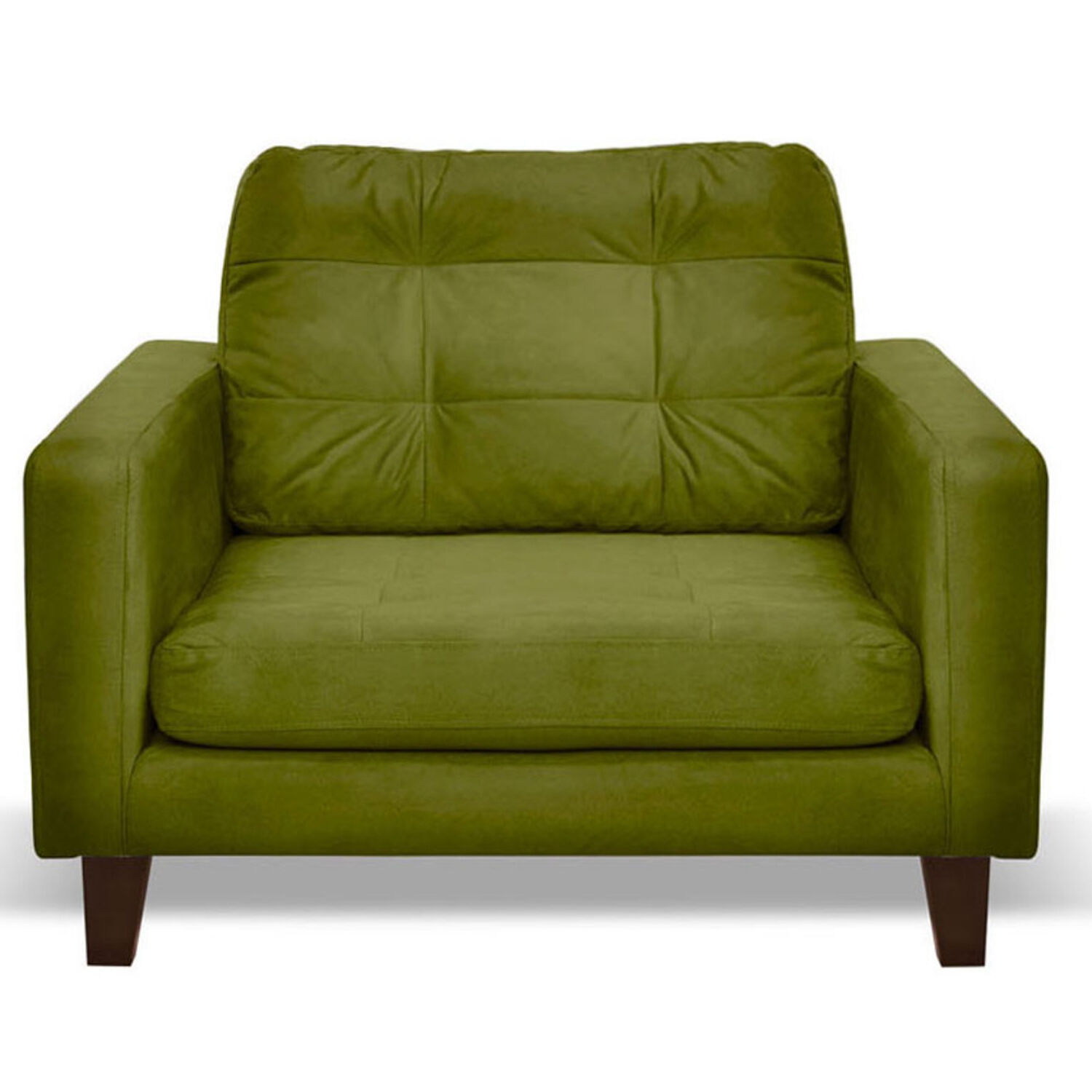 Sofa Napoles 1 Cuerpo Tela Velvet Verde image number 0.0